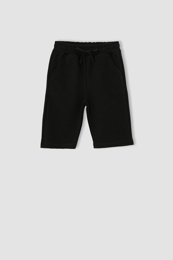 DEFACTO DEFACTO Boy Textured Elastic Waist Bermuda Shorts