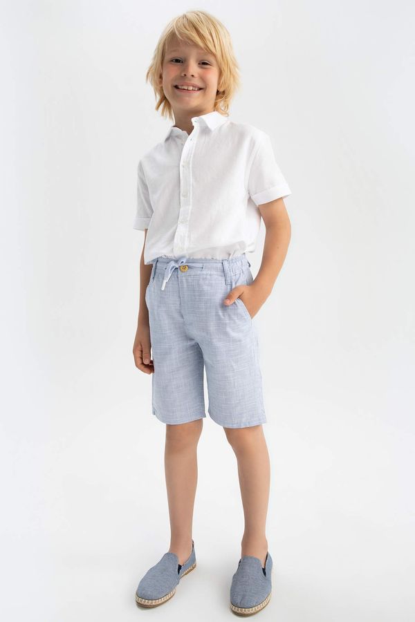 DEFACTO DEFACTO Boy Tie Waist Mini Bermuda Shorts