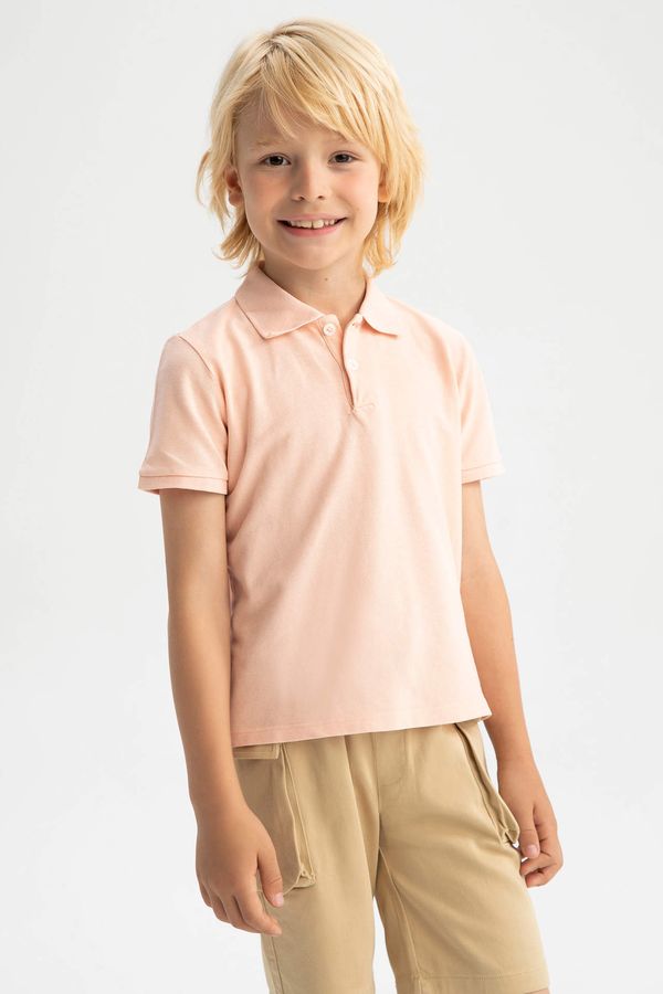 DEFACTO DEFACTO Boy's Basic Polo Neck Short Sleeved T-Shirt