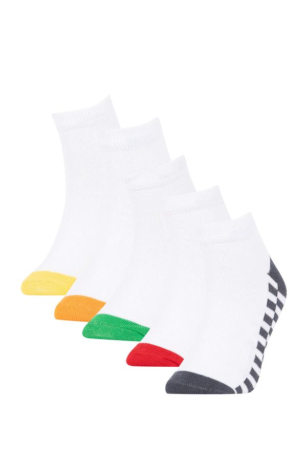 DEFACTO DEFACTO Boys Cotton Patterned 5 Pack Booties Socks