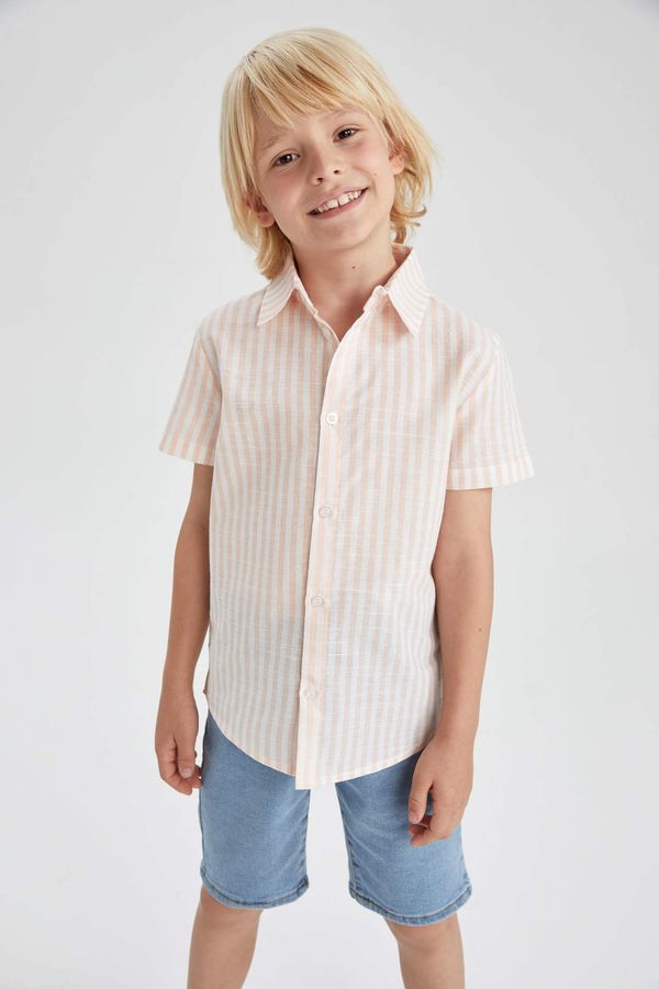 DEFACTO DEFACTO Boys Regular Fit Short Sleeve Striped Shirt