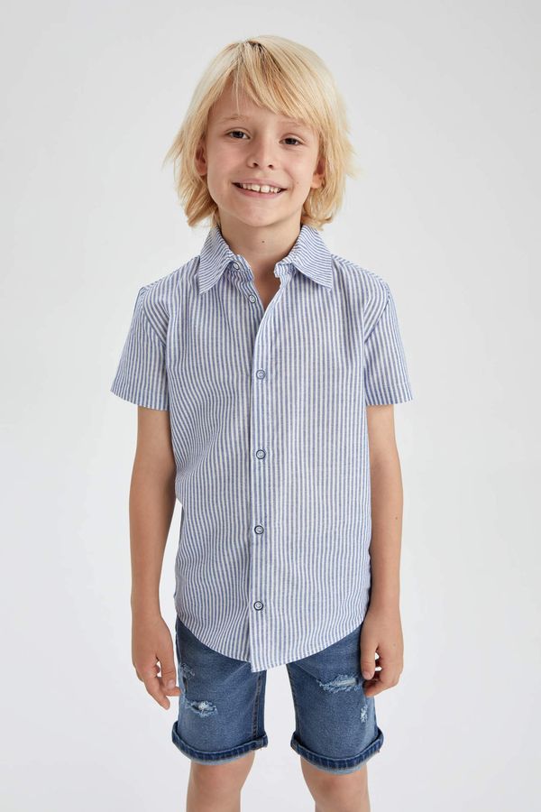 DEFACTO DEFACTO Boy's Striped Short Sleeve Shirt
