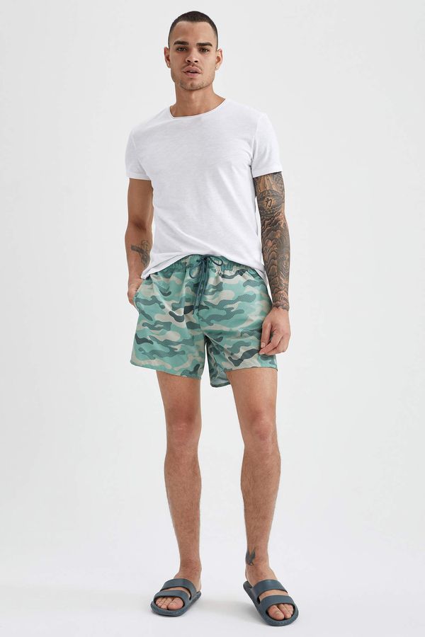 DEFACTO DEFACTO Camouflage Patterned Short Swimming Short