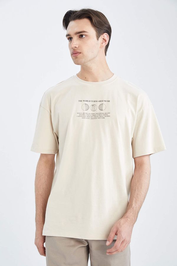 DEFACTO DEFACTO Comfort Fit Short Sleeve Printed T-Shirt