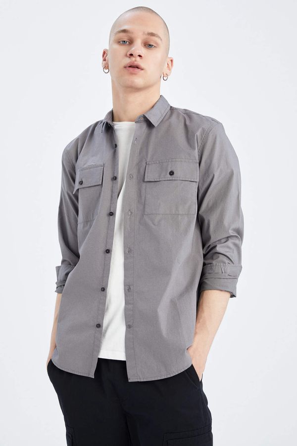 DEFACTO DEFACTO Cool Standard Fit Basic Long Sleeve Shirt