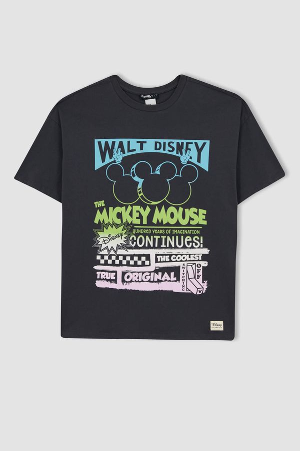 DEFACTO DEFACTO Coool Disney Mickey & Minnie Licensed Oversize Fit Printed Short Sleeve T-Shirt