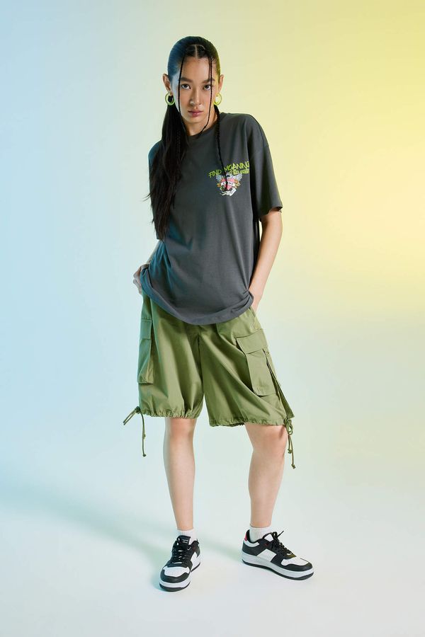 DEFACTO DEFACTO Coool Long Poplin Shorts with Cargo Pockets