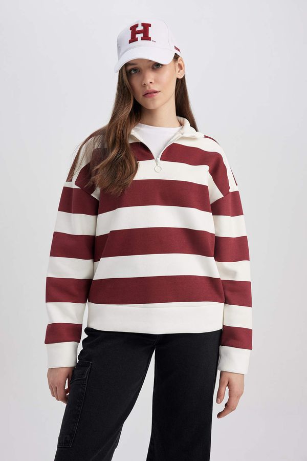 DEFACTO DEFACTO Coool Oversize Fit Patterned Sweatshirt
