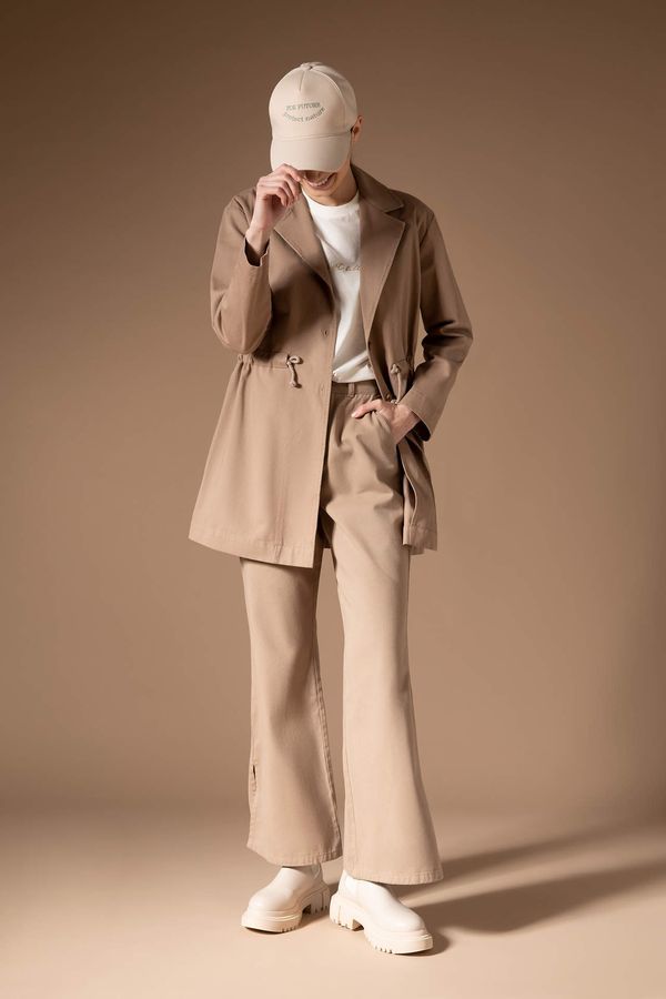 DEFACTO DEFACTO Coool Regular Fit Wide Leg Twill Trousers
