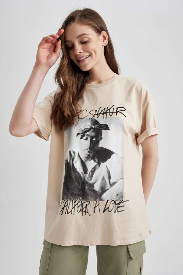 DEFACTO DEFACTO Coool Tupac Oversize Fit Short Sleeve T-Shirt