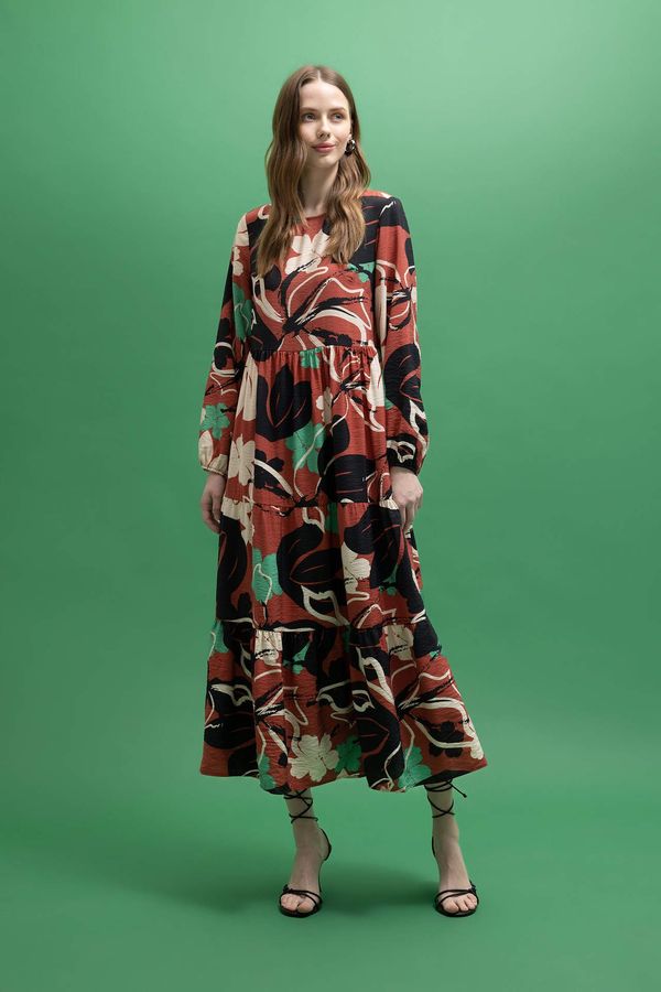 DEFACTO DEFACTO Crew Neck Long Sleeve Dress