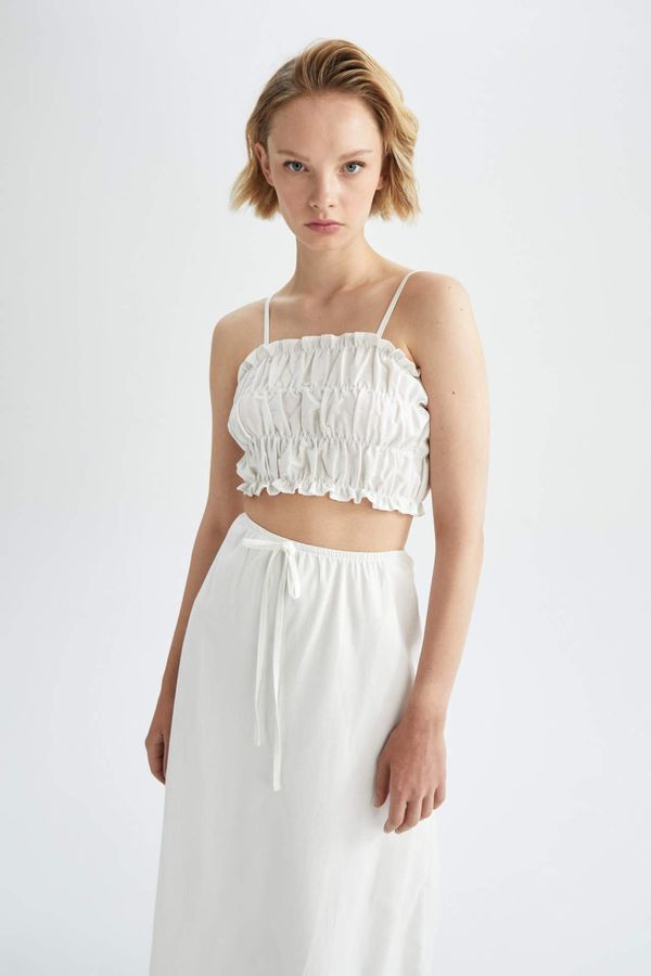 DEFACTO DEFACTO Crop Strapless Sleeveless Sleeveless Blouse