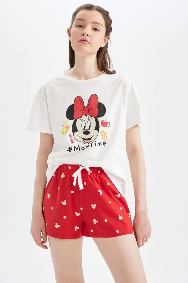 DEFACTO DEFACTO Disney Mickey & Minnie Shorts Pajamas Set