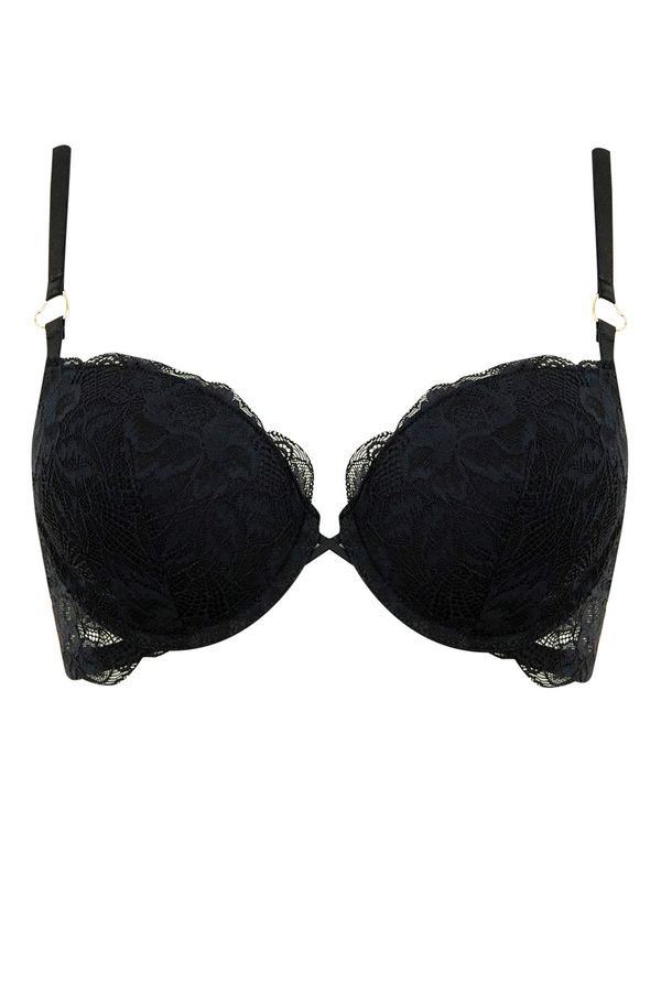 DEFACTO DEFACTO Fall In Love Heart Accessory Detail Push-Up Lace T-Shirt Bra