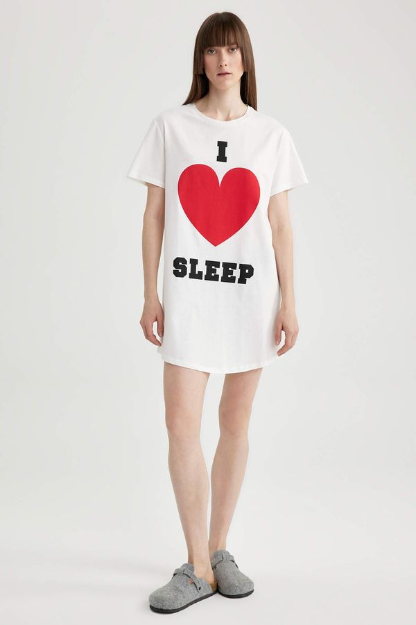 DEFACTO DEFACTO Fall in Love Regular Fit Crew Neck Dress