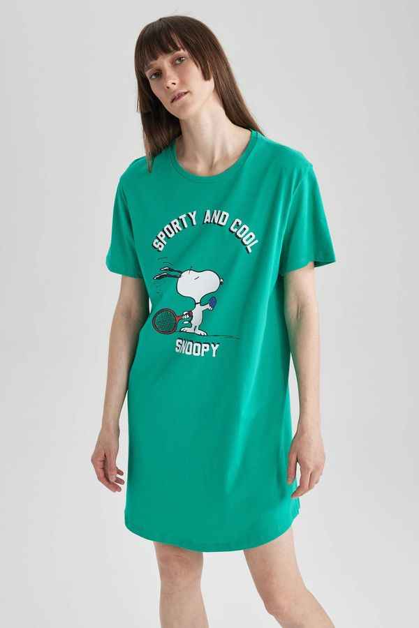 DEFACTO DEFACTO Fall in Love Snoopy Licensed Regular Fit Crew Neck Dress