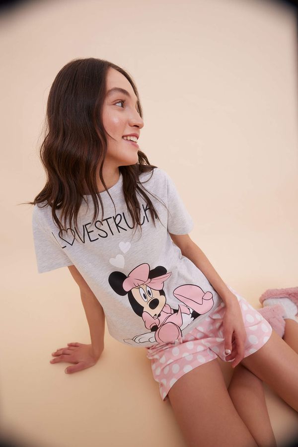 DEFACTO DEFACTO Fall In Love Valentine's Day Disney Mickey & Minnie Regular Fit Pajamas Set