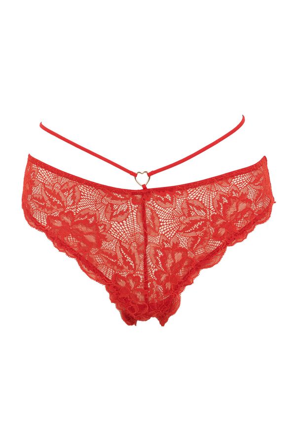 DEFACTO DEFACTO Fall In Love Valentine's Day Lace Detailed Lace Brazilian Panties