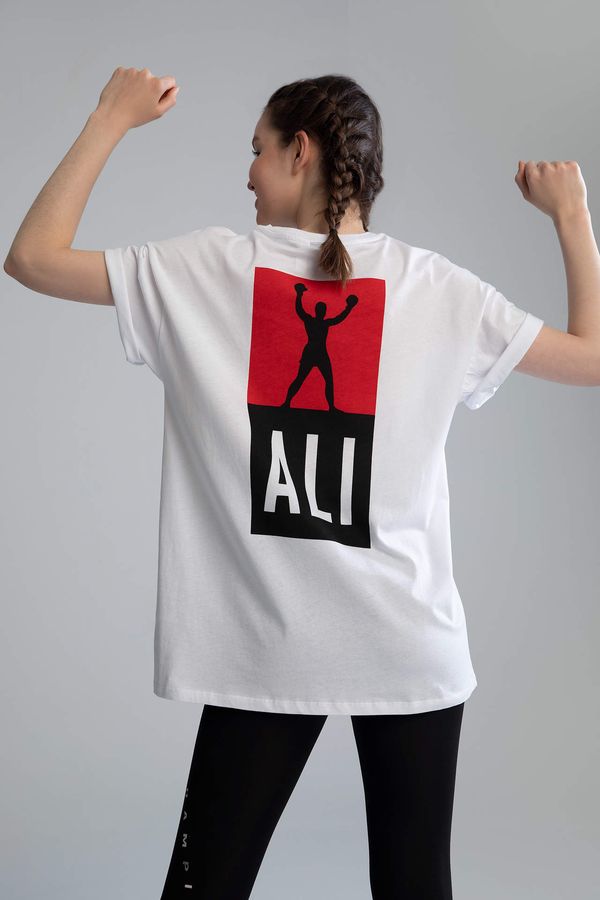 DEFACTO Defacto Fit Muhammed Ali Licensed Oversize Fit Short Sleeved T-Shirt