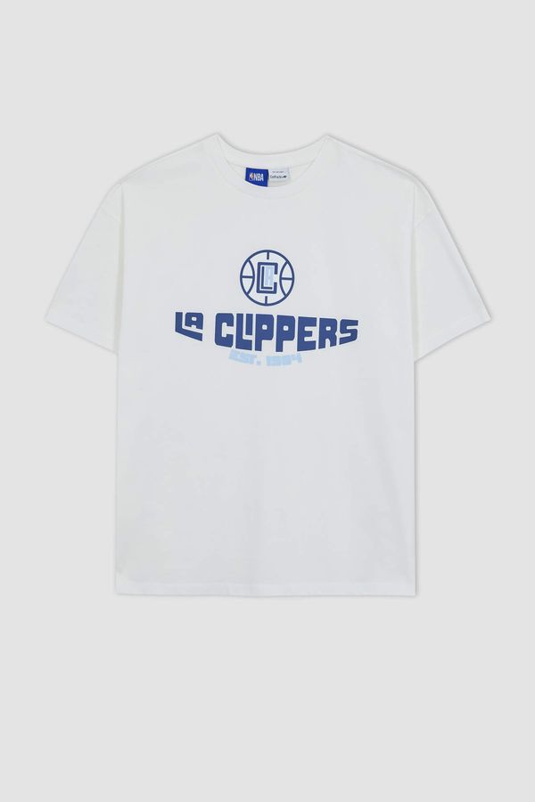 DEFACTO Defacto Fit NBA Los Angeles Clippers Oversize Crew Neck Sportsman Short Sleeve T-Shirt