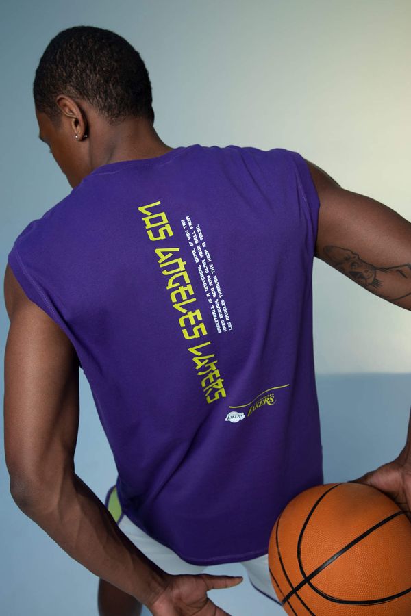 DEFACTO Defacto Fit NBA Los Angeles Lakers Licensed Oversize Fit Crew Neck Sleeveless T-Shirt
