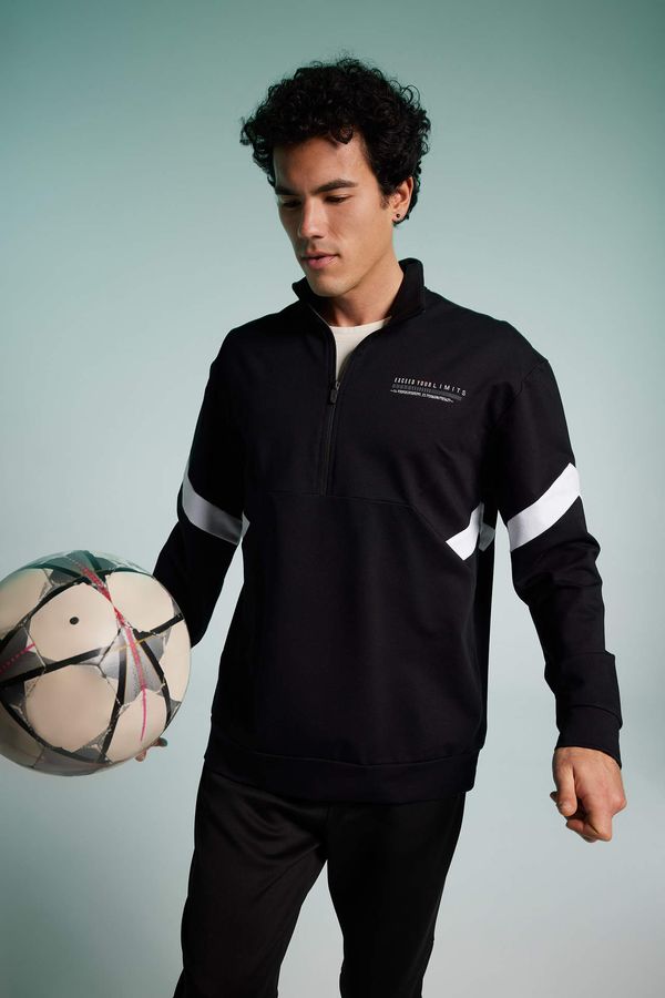 DEFACTO Defacto Fit Standard Fit High Collar Sportsman Sweatshirt