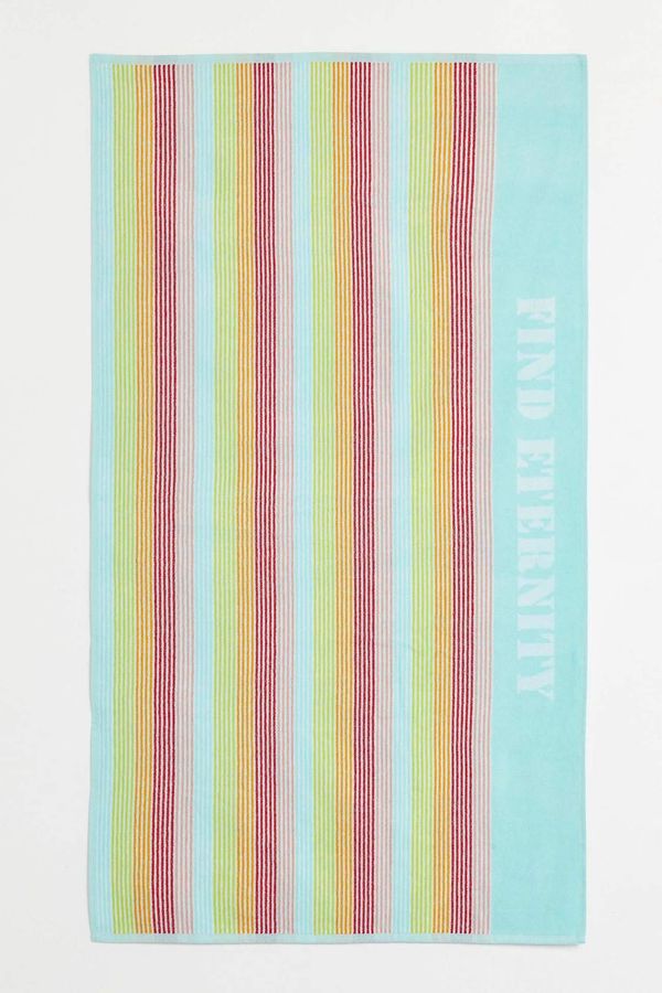 DEFACTO Defacto Fit Women Line Pattern Cotton Beach Towel