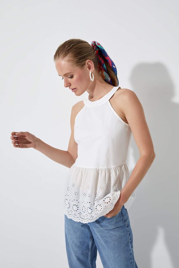 DEFACTO DEFACTO Fitted Sleeveless Poplin Blouse