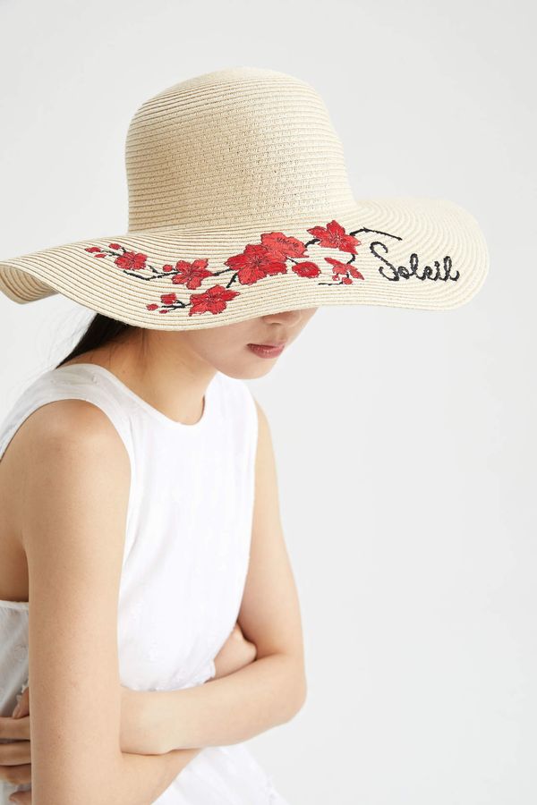 DEFACTO DEFACTO Floral Print Straw Hat