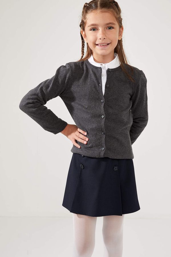 DEFACTO DEFACTO Girl Basic Buttoned Cardigan