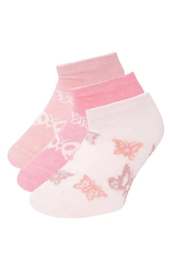 DEFACTO DEFACTO Girl Butterfly Patterned 3-pack Booties Socks