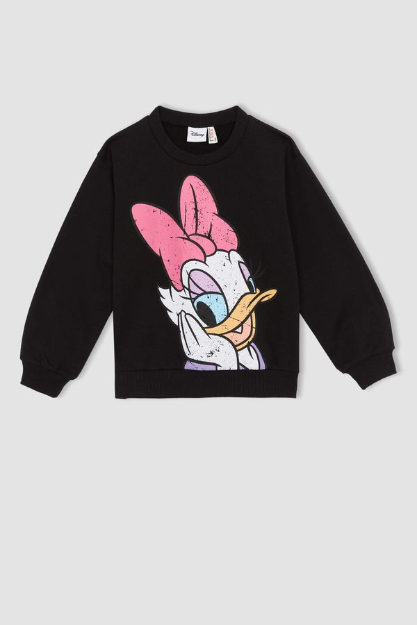 DEFACTO DEFACTO Girl Daisy Duck Print Long Sleeve Sweatshirt
