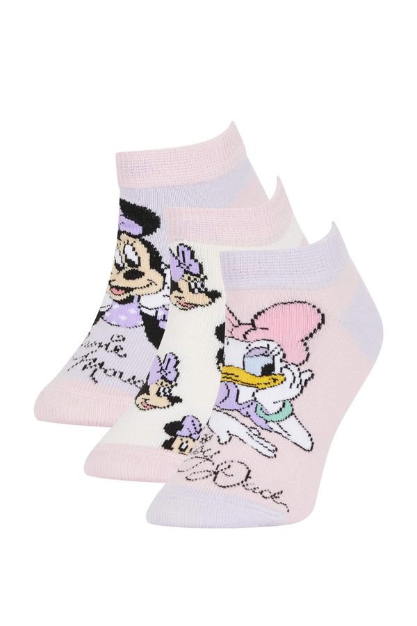 DEFACTO DEFACTO Girl Disney Mickey & Minnie Licensed 3-pack Cotton Booties Socks