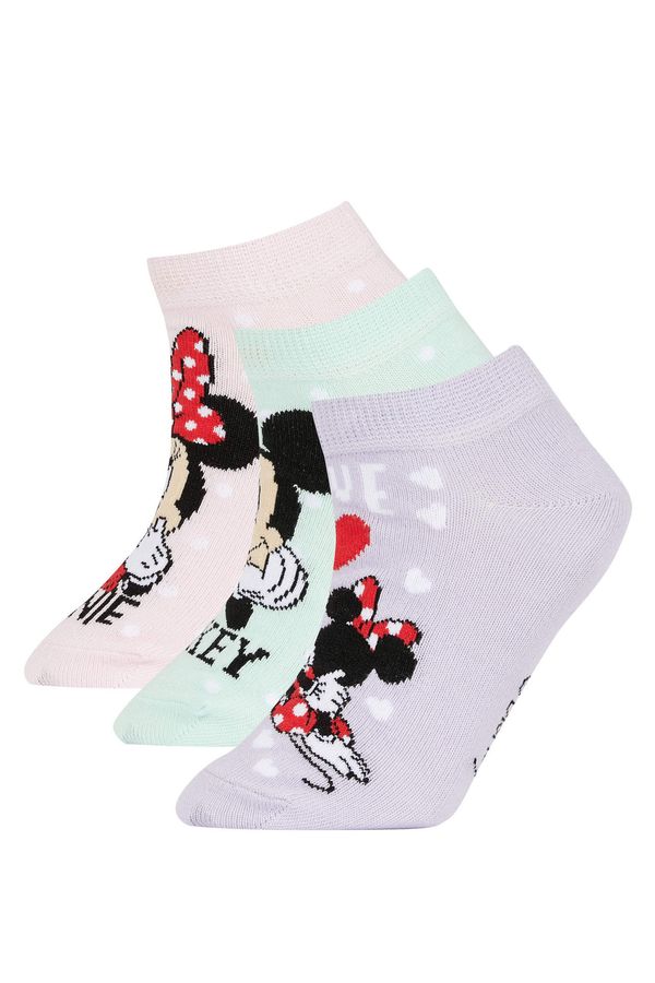 DEFACTO DEFACTO Girl Disney Mickey & Minnie Licensed 3-pack Cotton Booties Socks