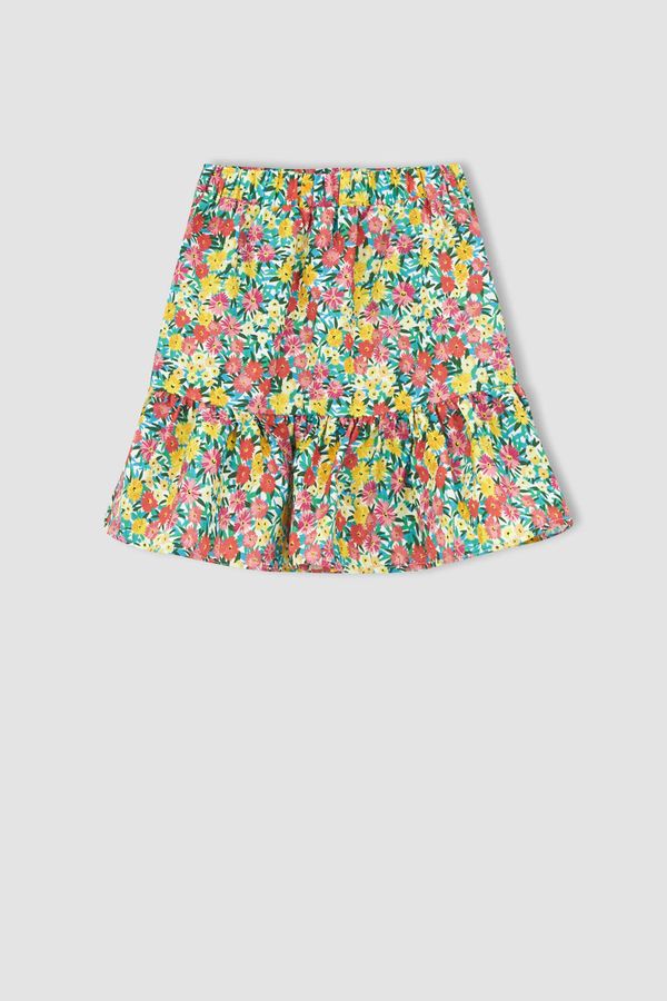 DEFACTO DEFACTO Girl Elasticated Waist Floral Printed Mini Skirt