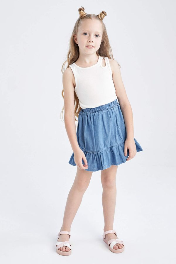 DEFACTO DEFACTO Girl Elasticated Waist Mini Jean Skirt