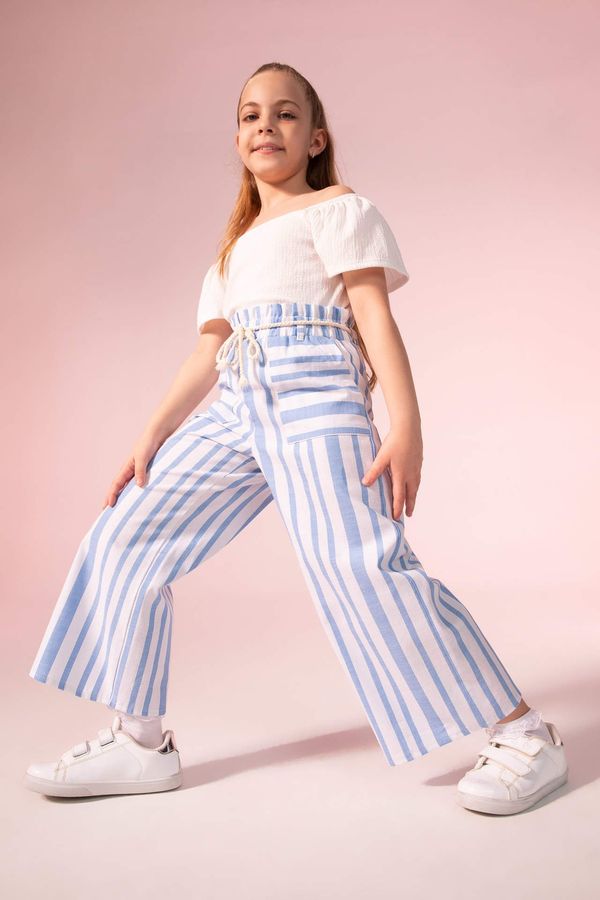 DEFACTO DEFACTO Girl Elasticated Waist Striped Culottes