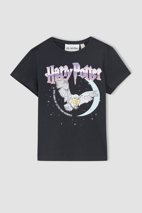 DEFACTO DEFACTO Girl Harry Potter Licensed Regular Fit Short Sleeved T-Shirt