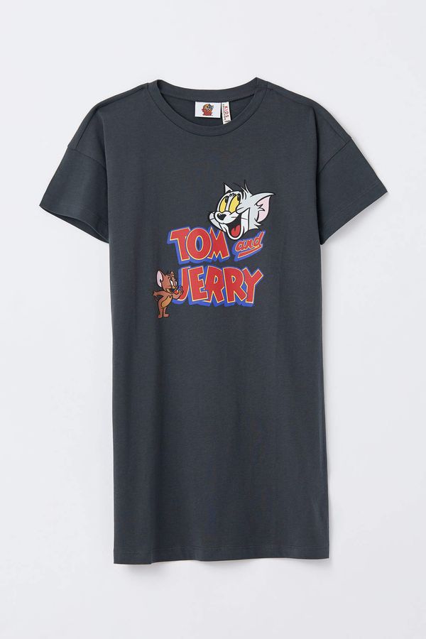 DEFACTO DEFACTO Girl Licensed Tom And Jerry Short Sleeve Crew Neck T-Shirt