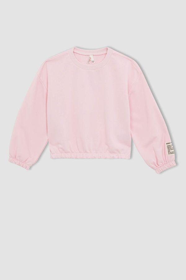 DEFACTO DEFACTO Girl Long Balloon Sleeves Crop Sweatshirt