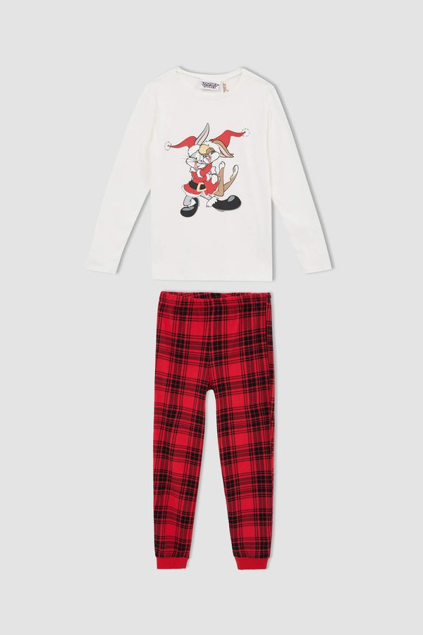 DEFACTO DEFACTO Girl Looney Tunes Licenced Long Sleeve Newyear Themed Pyjamas Set
