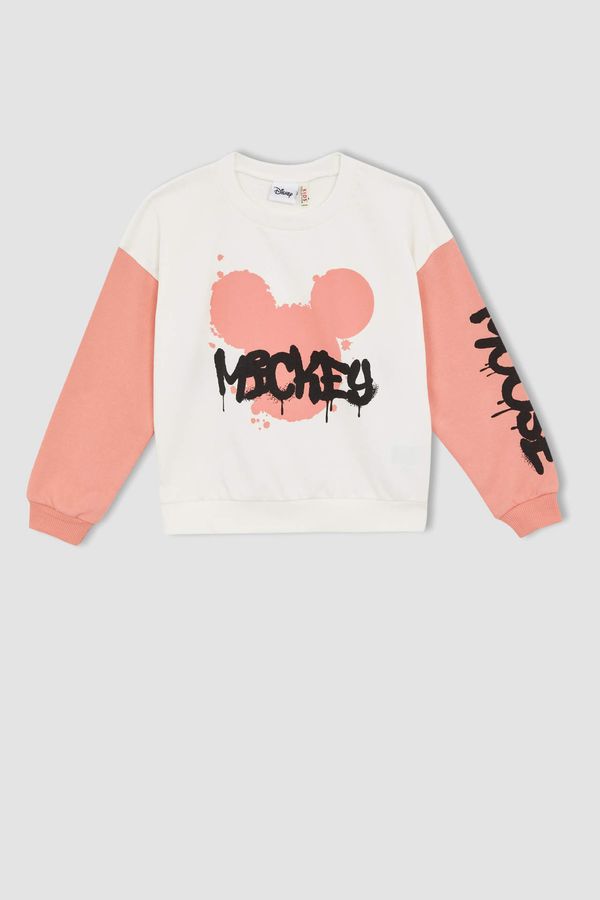 DEFACTO DEFACTO Girl Mickey Mouse Licenced Long Sleeve Colour Block Sweatshirt