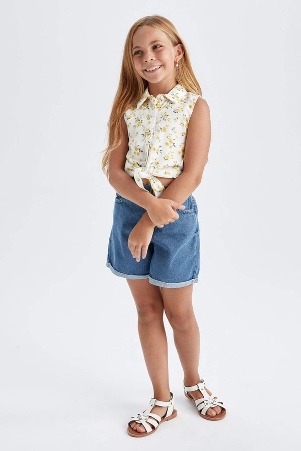 DEFACTO DEFACTO Girl Mom Fit Mini Jean Short