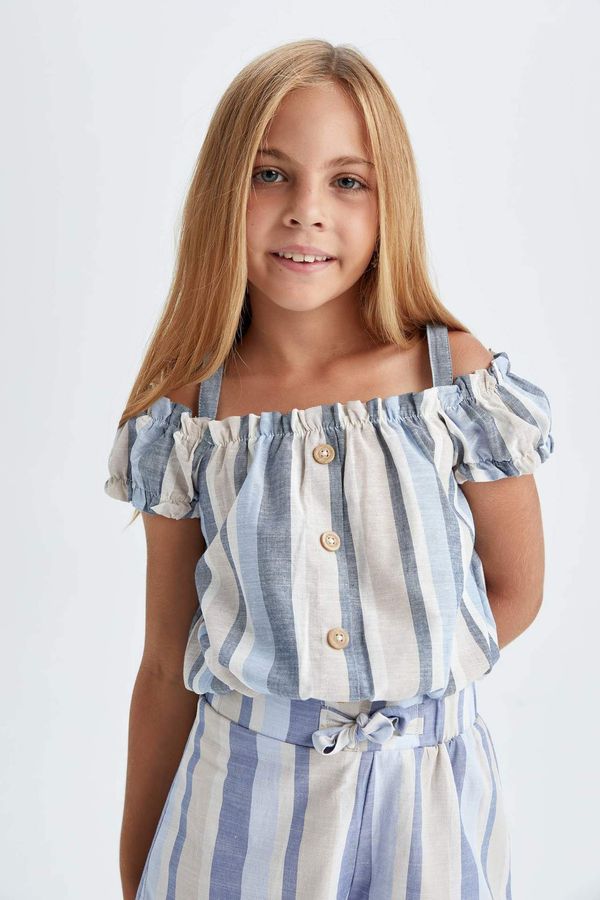 DEFACTO DEFACTO Girl Off-Shoulder Button Down Blouse