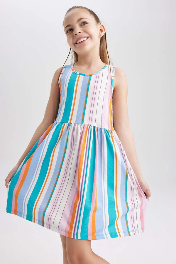 DEFACTO DEFACTO Girl Patterned Sleeveless Dress