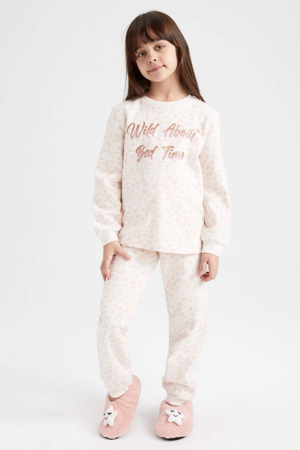 DEFACTO DEFACTO Girl Printed Long Sleeve Pajamas Set
