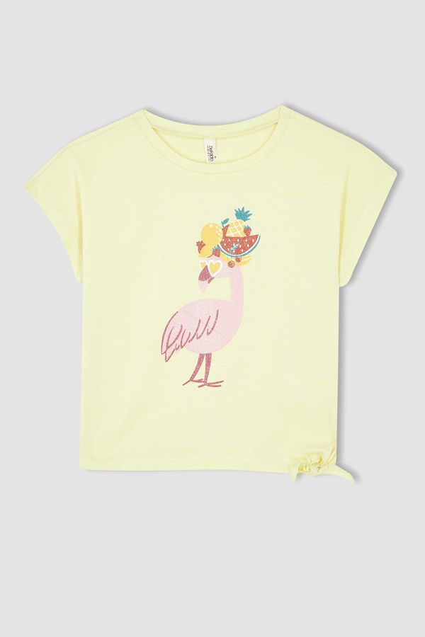 DEFACTO DEFACTO Girl Regular Fit Fruit Printed Short Sleeve T-Shirt