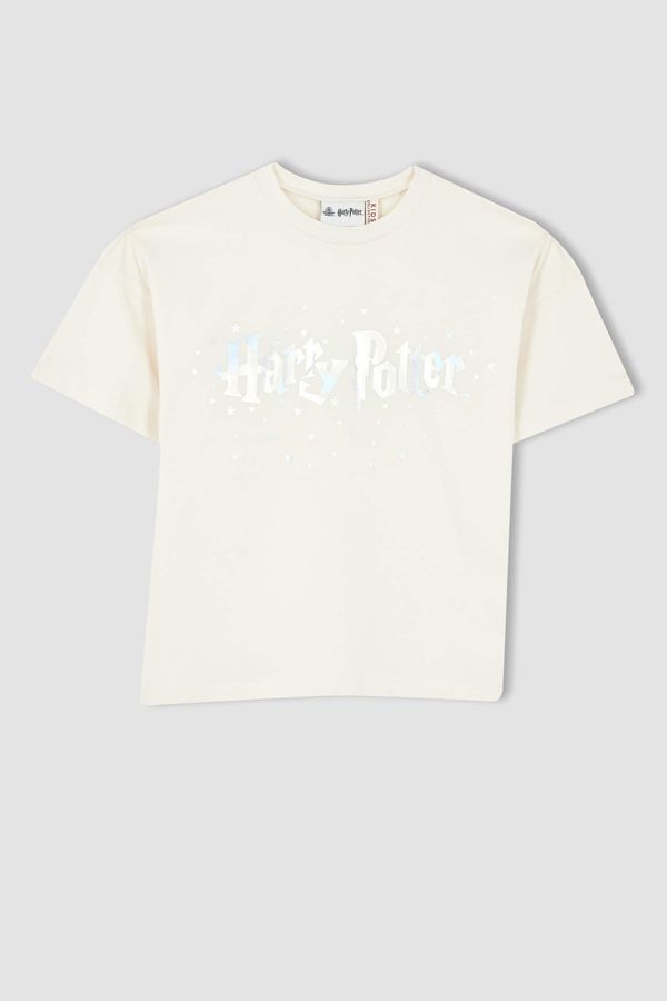DEFACTO DEFACTO Girl Regular Fit Short Sleeve Harry Potter Print T-Shirt