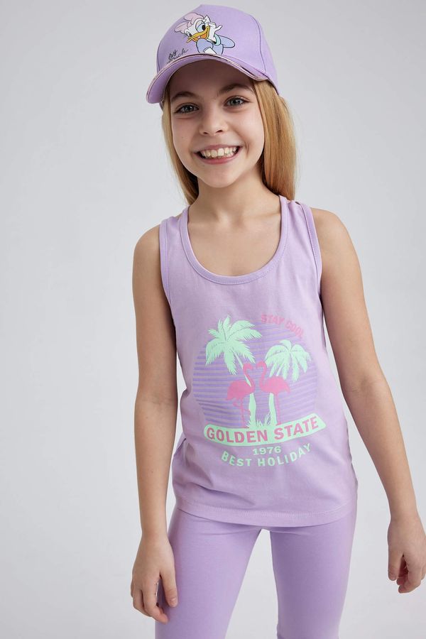 DEFACTO DEFACTO Girl Regular Fit Slogan Print Vest