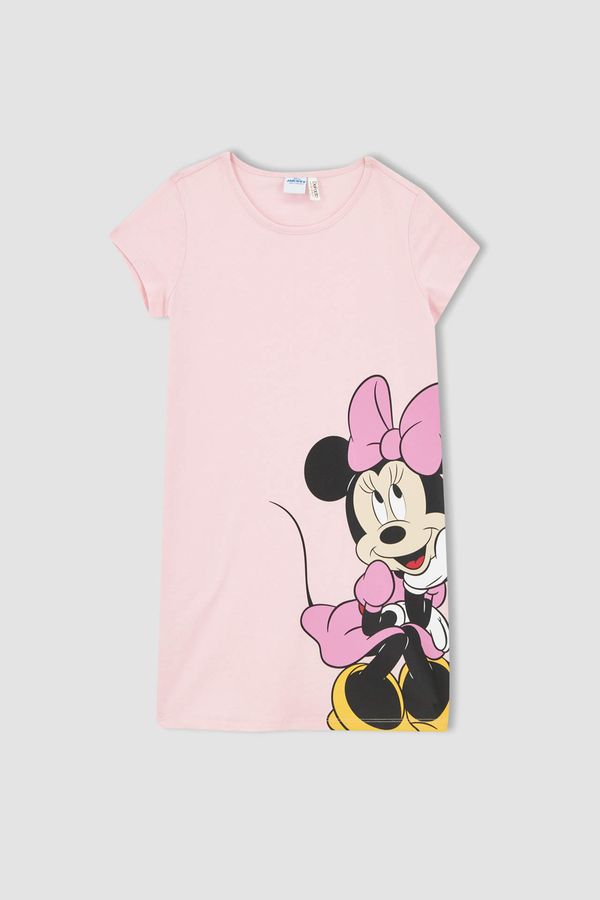 DEFACTO DEFACTO Girl Short Sleeve Mickey Mouse Print Mini Nightdress